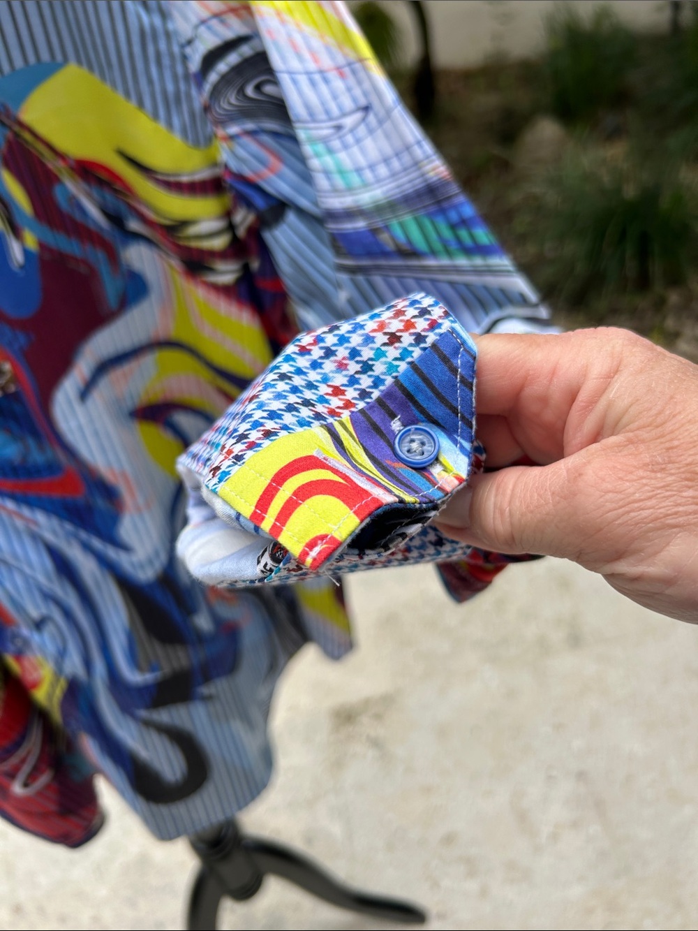 Robert Graham Multicolor Swirl Print Button-Down Shirt - Picture 5 of 11